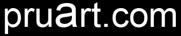 pruart.com logo with black background