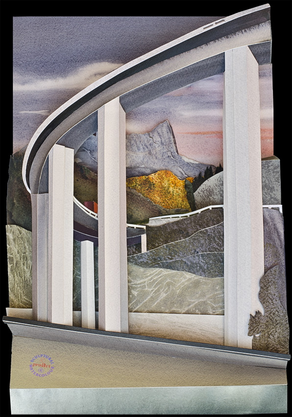 Viaduc des Egratz bridge linking the Autoroute Blanche with the Mont Blanc Tunnel